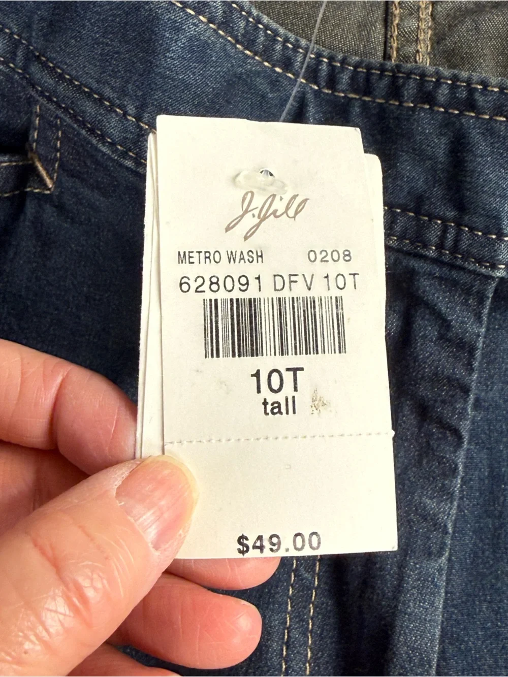 NWT J. Jill Genuine Fit Below Waist Cropped Denim Jeans Blue‎ 10T